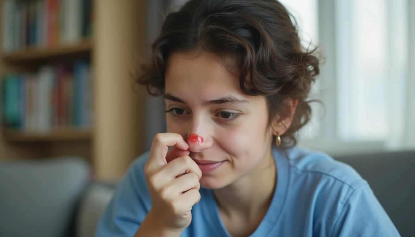 Burun kanamasında başı öne eğerek burun kanatlarına bası uygulama