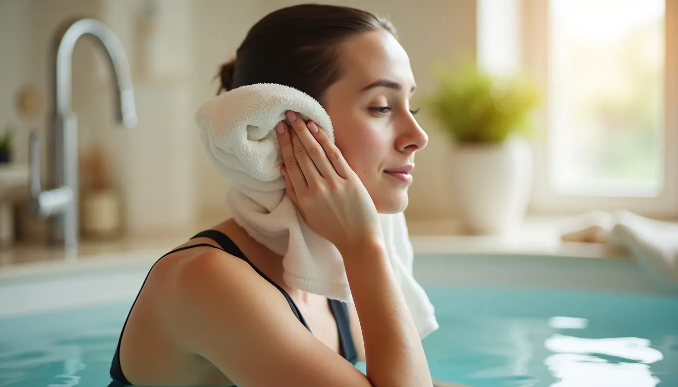 Duş sonrası kulak kurutma ve kulak mantarından korunma