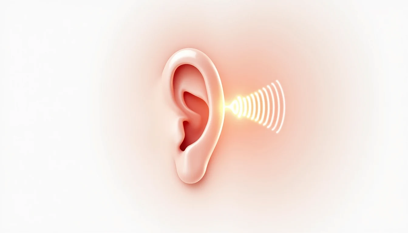 Tinnitus kulak anatomisi ve ses algısı görselleştirmesi