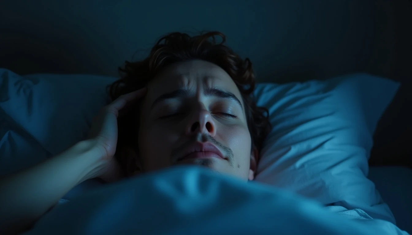 Gece kulak çınlaması nedeniyle uyku sorunu yaşayan yetişkin