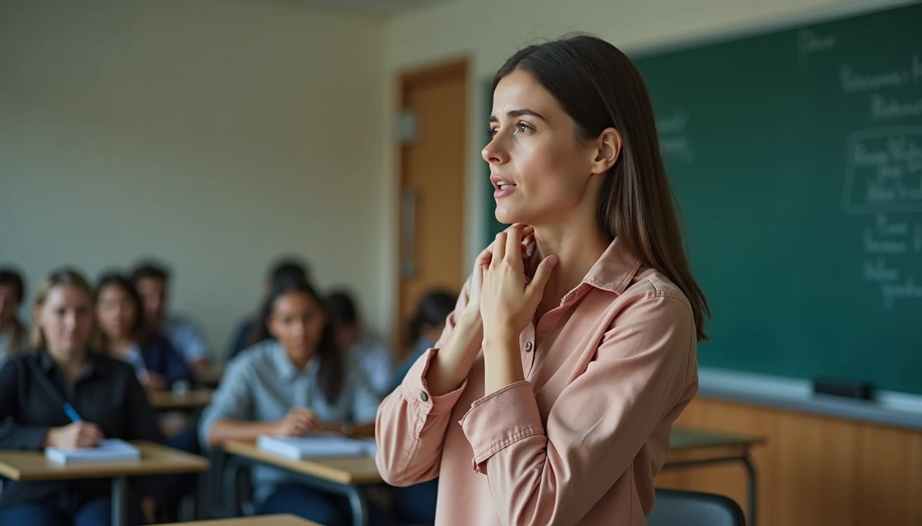 Öğretmende ses kısıklığı ve vokal nodül belirtileri, boğazda rahatsızlık hissi